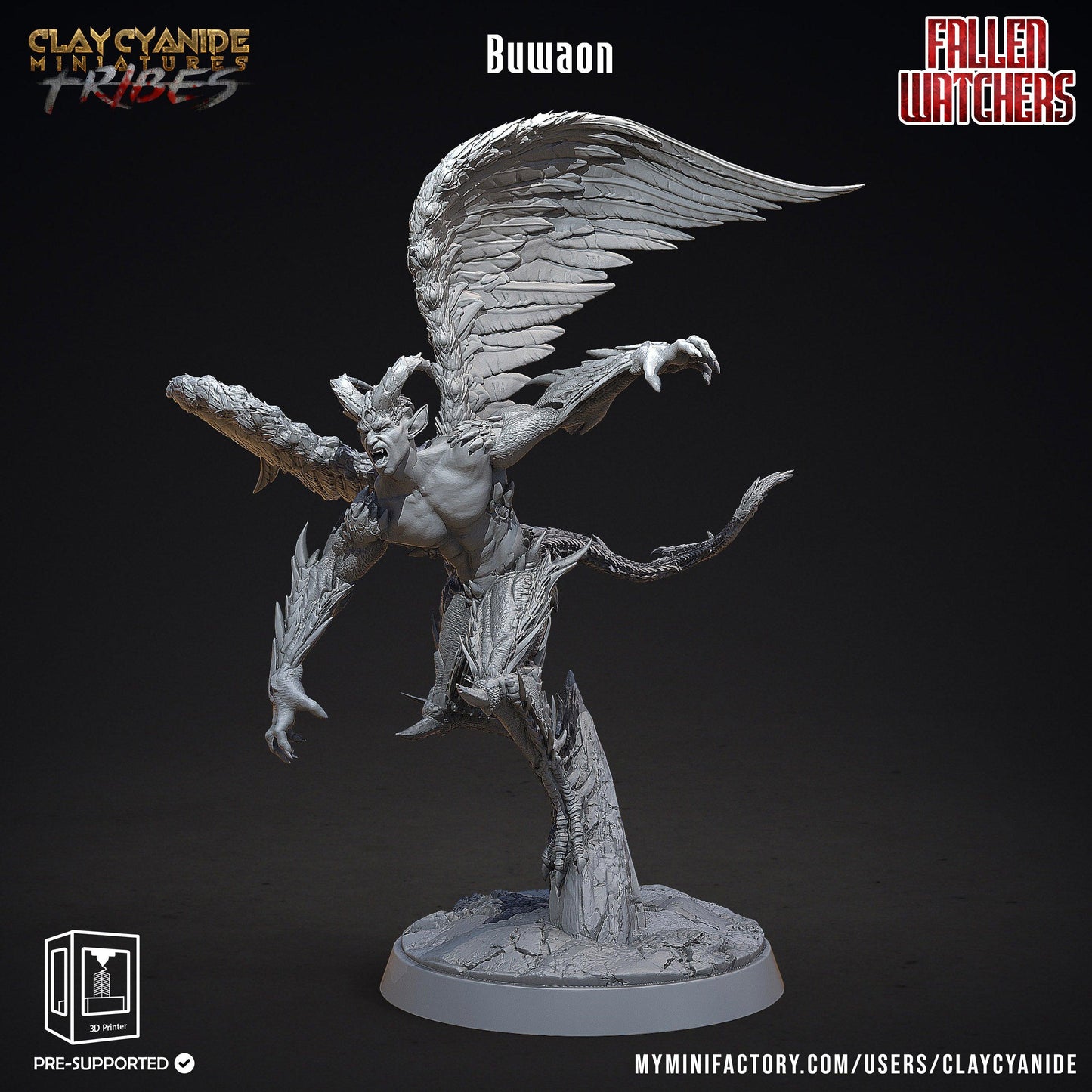 3D Printed Clay Cyanide Fallen Watchers Factions Tribes Ragnarok D&D - 3D Printing Boss 