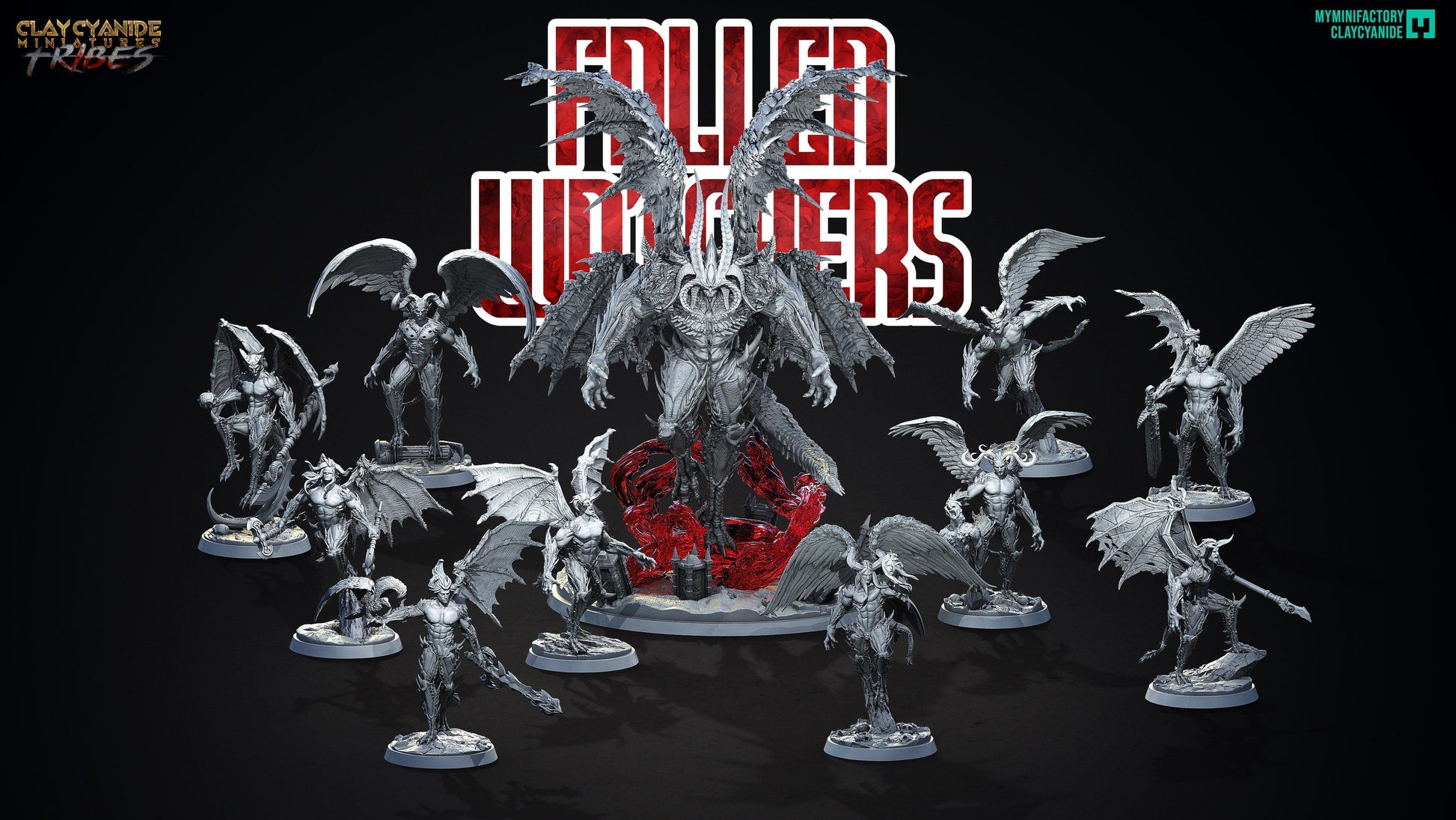 3D Printed Clay Cyanide Fallen Watchers Factions Tribes Ragnarok D&D - 3D Printing Boss 