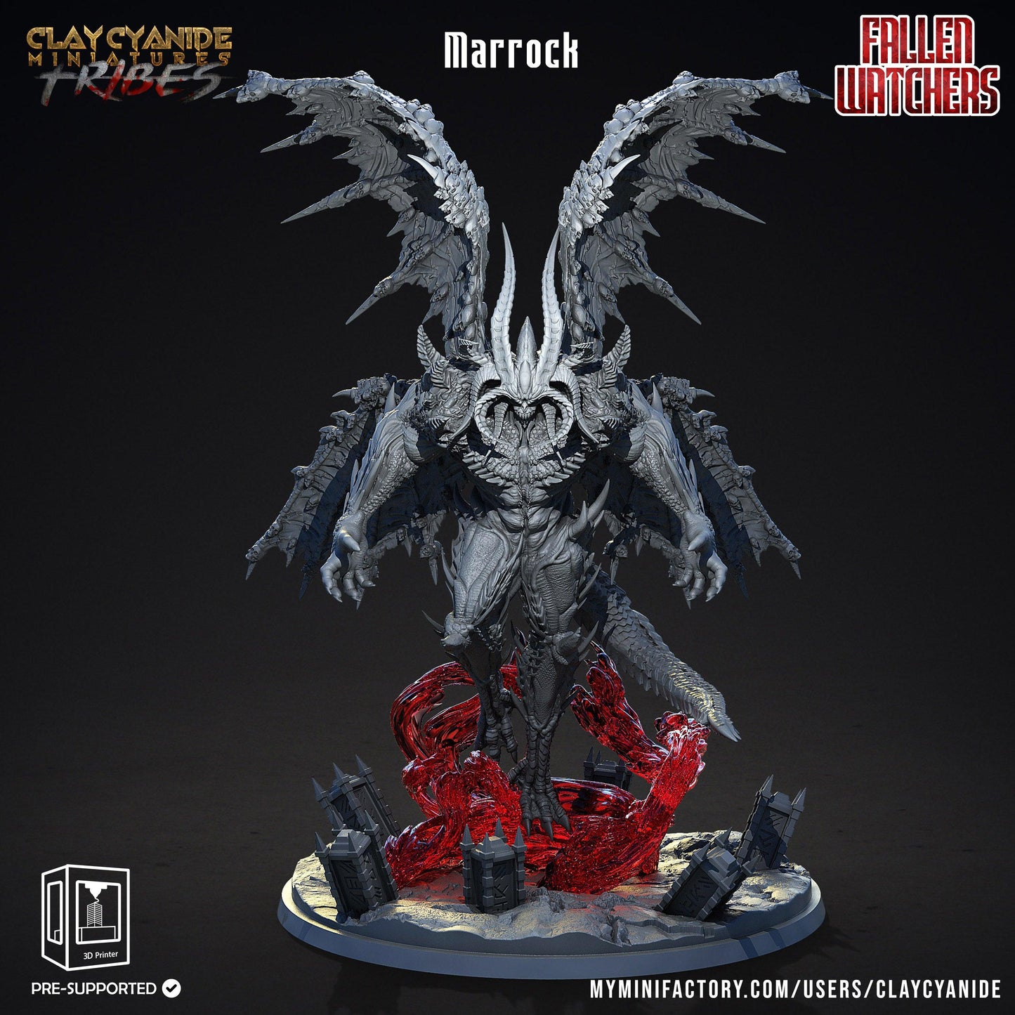 3D Printed Clay Cyanide Fallen Watchers Factions Tribes Ragnarok D&D - 3D Printing Boss 