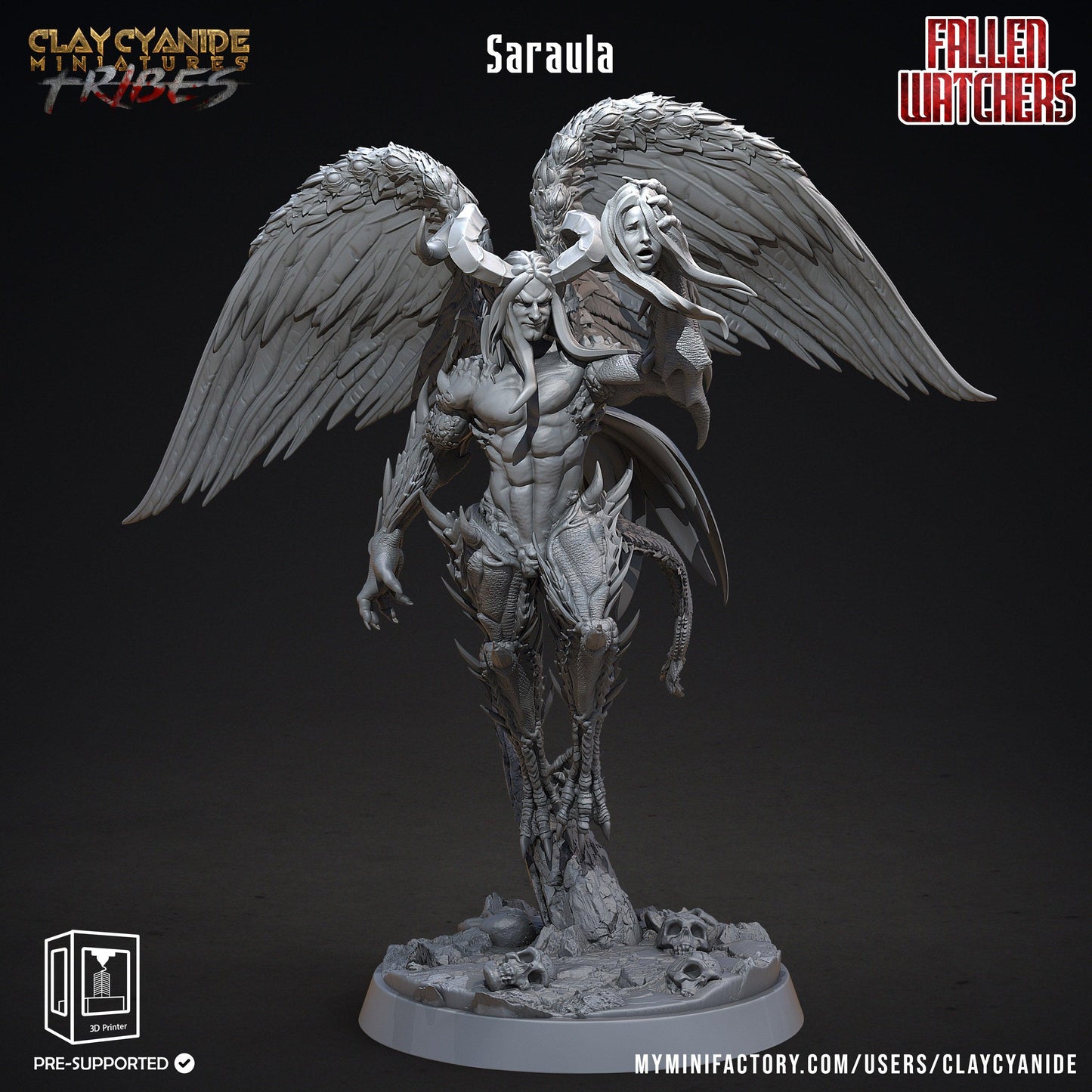 3D Printed Clay Cyanide Fallen Watchers Factions Tribes Ragnarok D&D - 3D Printing Boss 