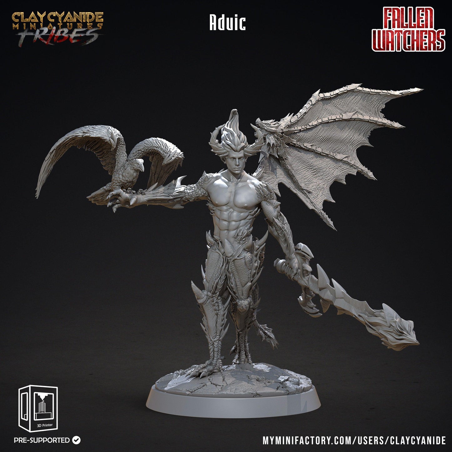 3D Printed Clay Cyanide Fallen Watchers Factions Tribes Ragnarok D&D - 3D Printing Boss 