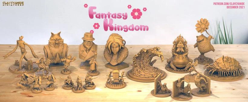 3D Printed Clay Cyanide Fantasy Kingdom - Bimbolroco Bust 28mm 32mm D&D - 3D Printing Boss 