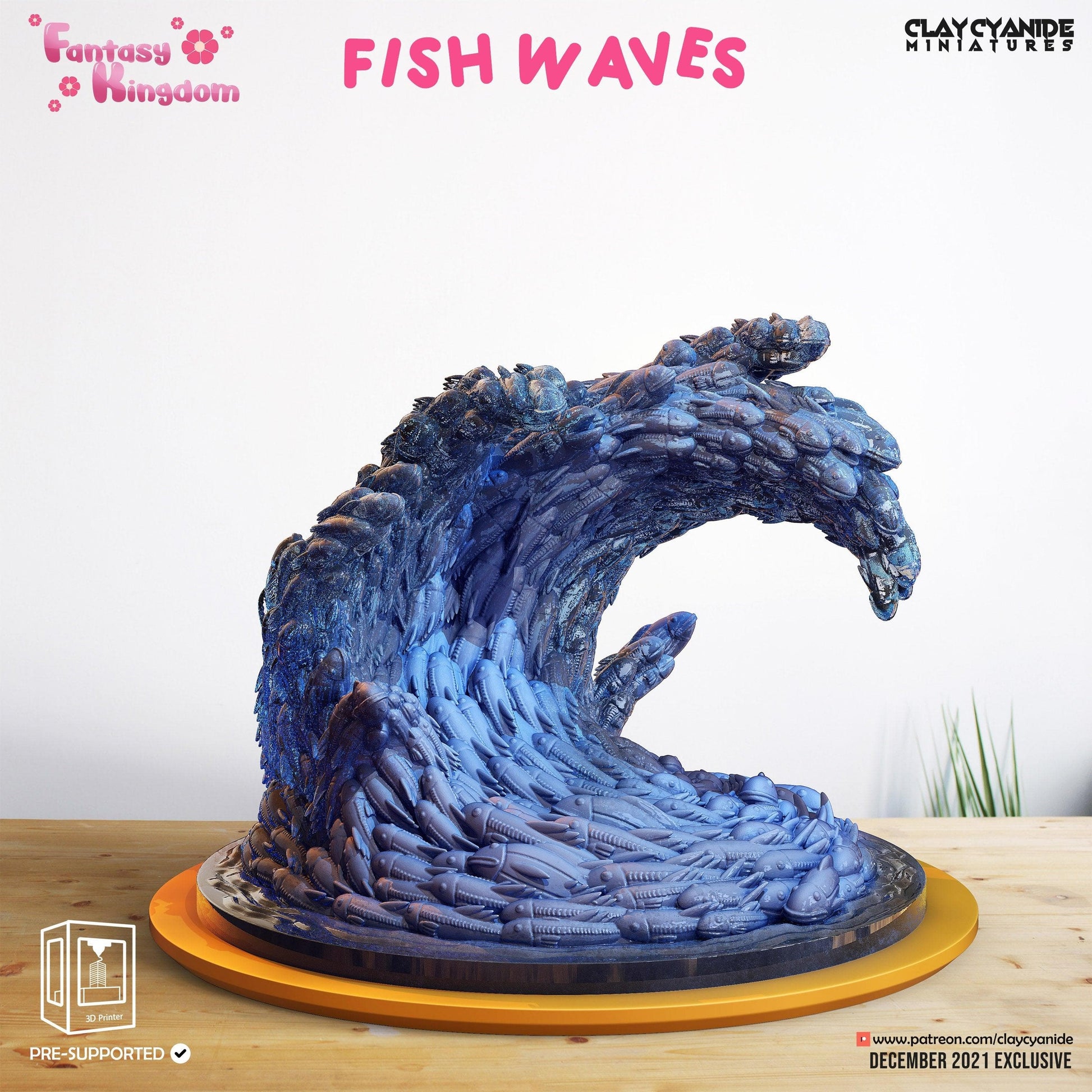 3D Printed Clay Cyanide Fantasy Kingdom - Fishwaves  28mm 32mm D&D - 3D Printing Boss 
