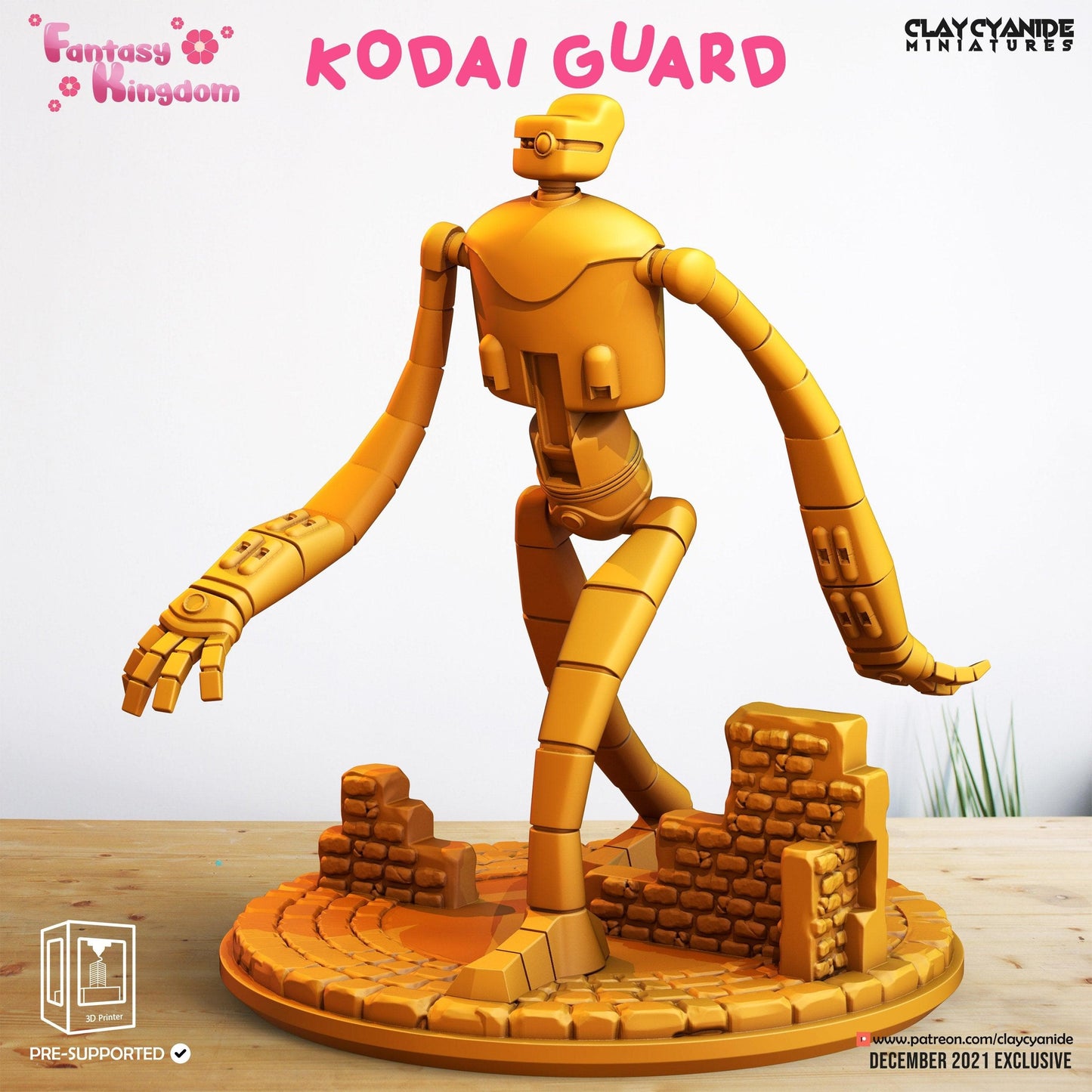 3D Printed Clay Cyanide Fantasy Kingdom - Kodai Guard 28mm 32mm D&D - 3D Printing Boss 