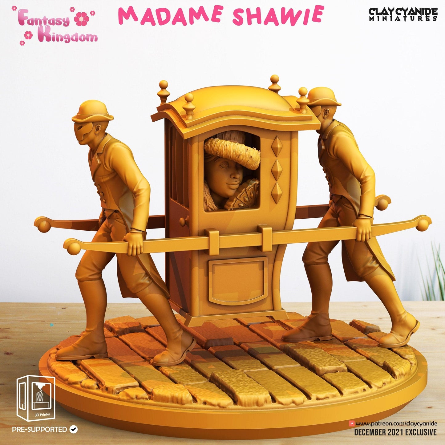 3D Printed Clay Cyanide Fantasy Kingdom - Madame Shawie 28mm 32mm D&D - 3D Printing Boss 