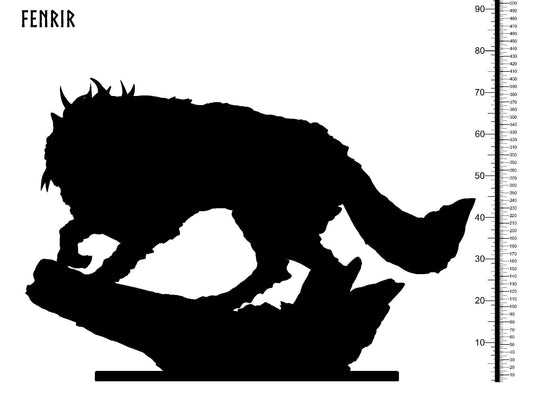 3D Printed Clay Cyanide Fenrir Norse Mythology 28 32 mm D&D - 3D Printing Boss 