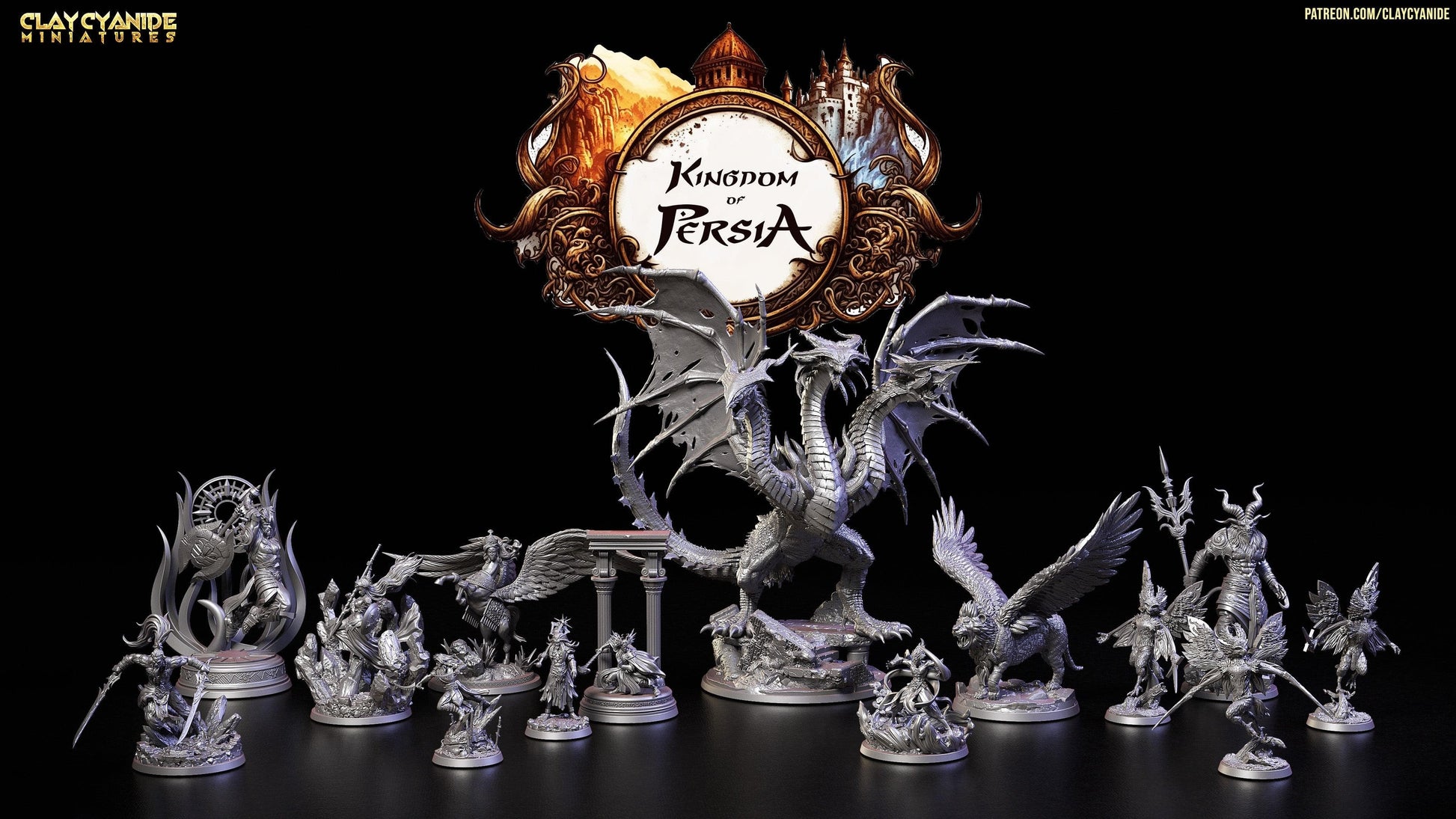 3D Printed Clay Cyanide Fereydun Kingdom of Persia 28 32 mm D&D - 3D Printing Boss 
