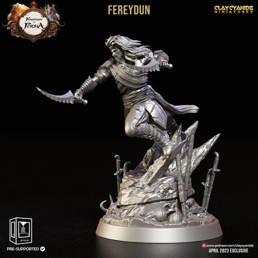 3D Printed Clay Cyanide Fereydun Kingdom of Persia 28 32 mm D&D - 3D Printing Boss 