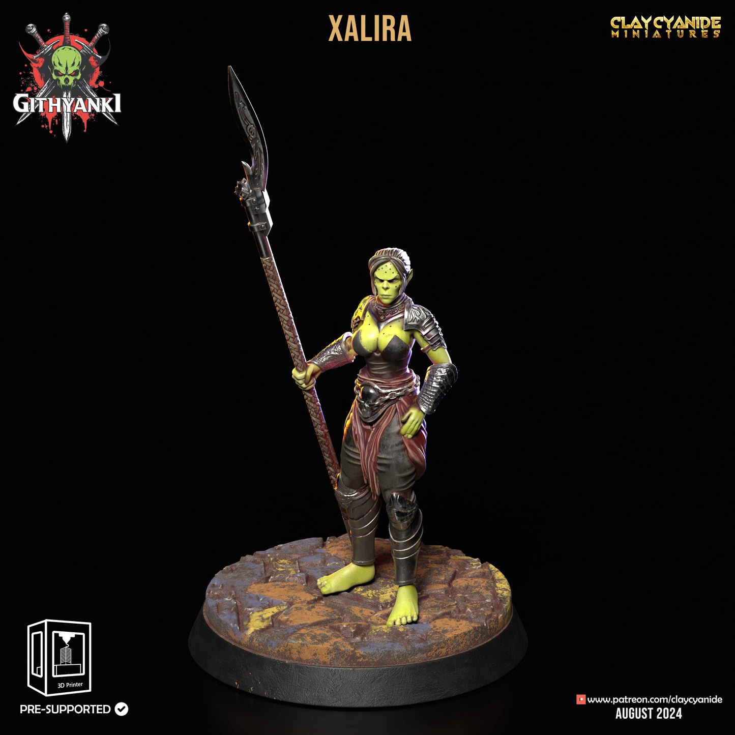 3D Printed Clay Cyanide Githyanki Warriors Set 28 32 mm D&D - 3D Printing Boss 