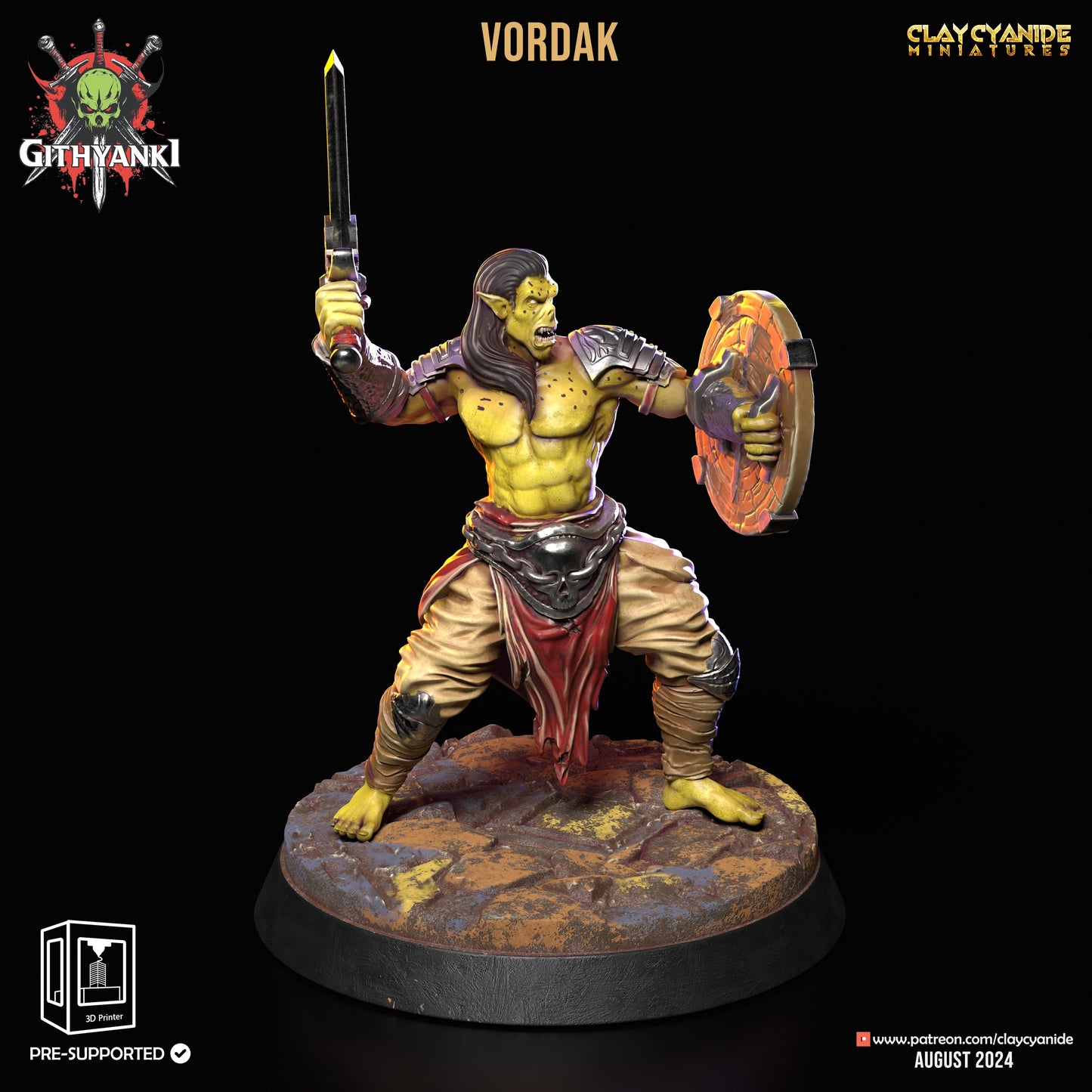 3D Printed Clay Cyanide Githyanki Warriors Set 28 32 mm D&D - 3D Printing Boss 