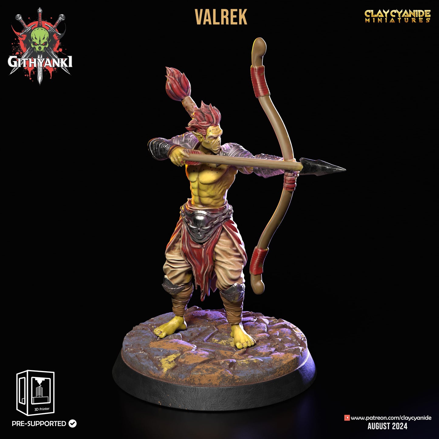 3D Printed Clay Cyanide Githyanki Warriors Set 28 32 mm D&D - 3D Printing Boss 