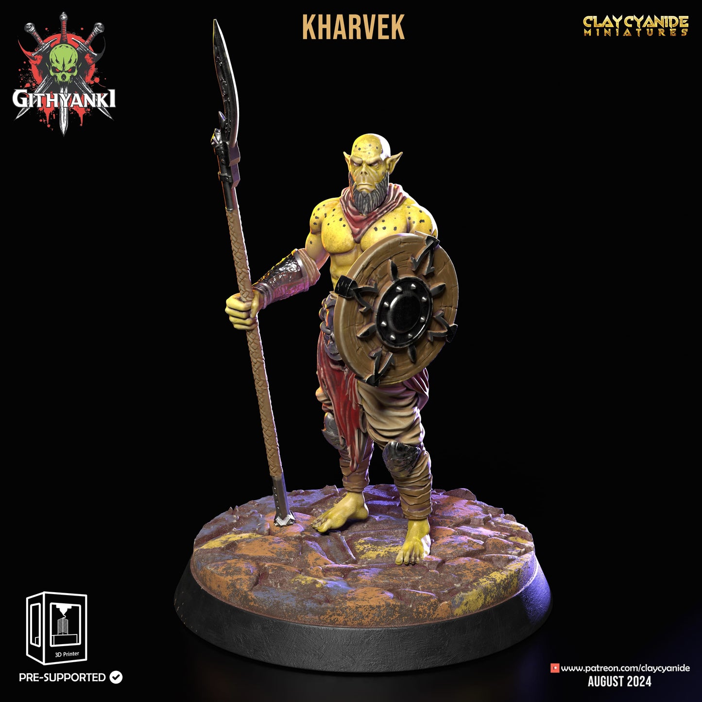 3D Printed Clay Cyanide Githyanki Warriors Set 28 32 mm D&D - 3D Printing Boss 