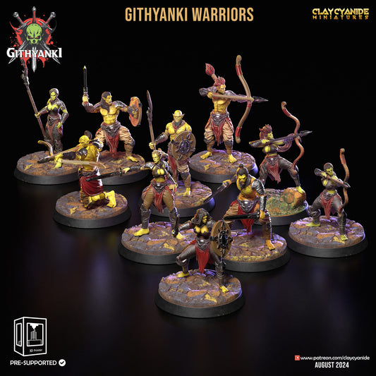 3D Printed Clay Cyanide Githyanki Warriors Set 28 32 mm D&D - 3D Printing Boss 