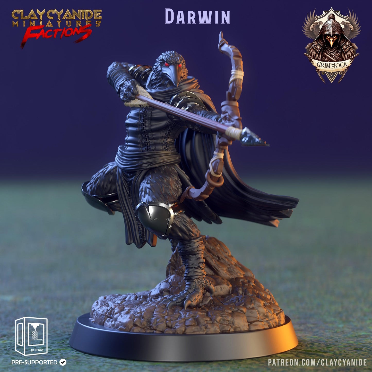 3D Printed Clay Cyanide Grim Flock Factions Tribes Ragnarok D&D - 3D Printing Boss 