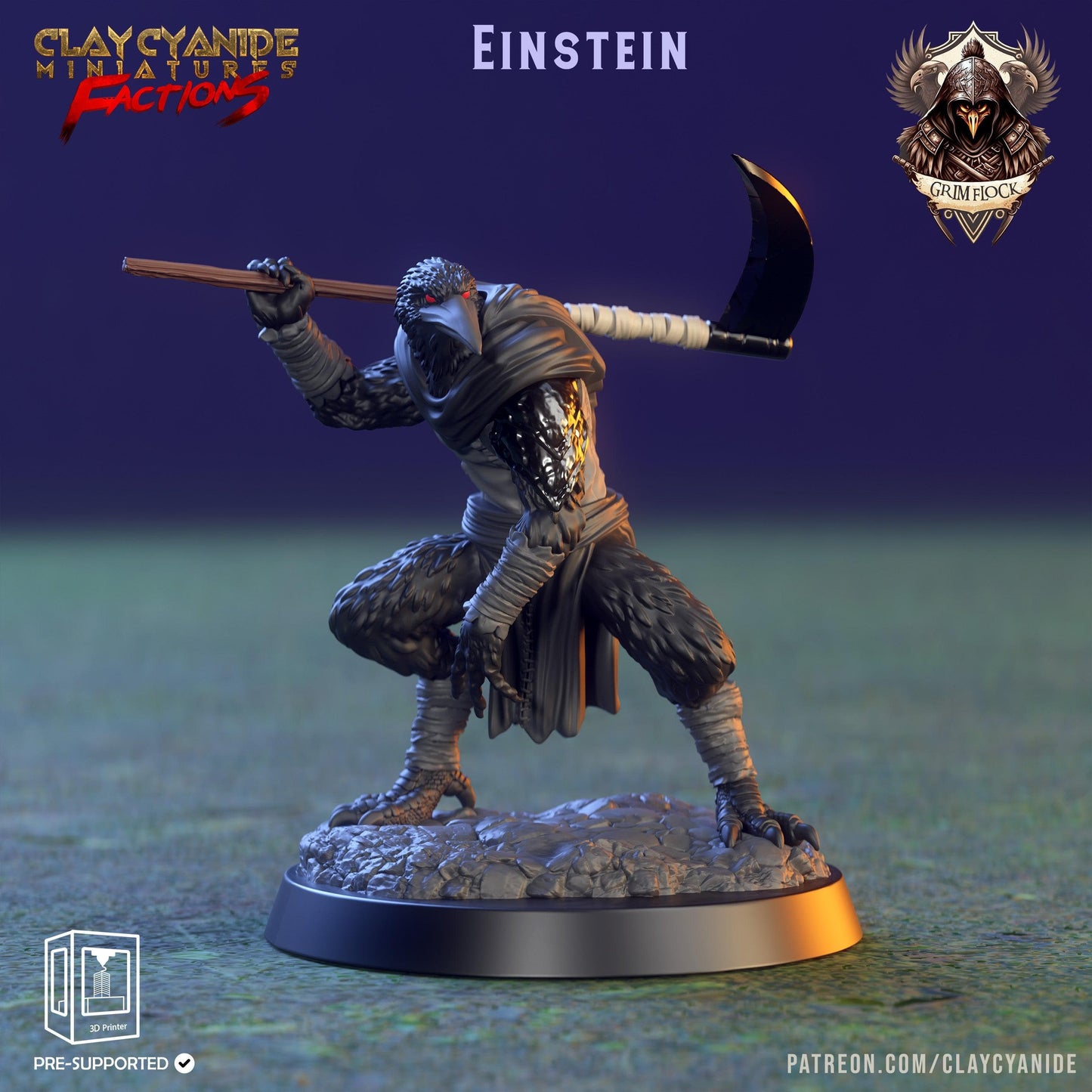 3D Printed Clay Cyanide Grim Flock Factions Tribes Ragnarok D&D - 3D Printing Boss 