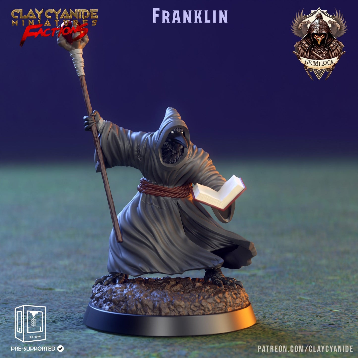 3D Printed Clay Cyanide Grim Flock Factions Tribes Ragnarok D&D - 3D Printing Boss 