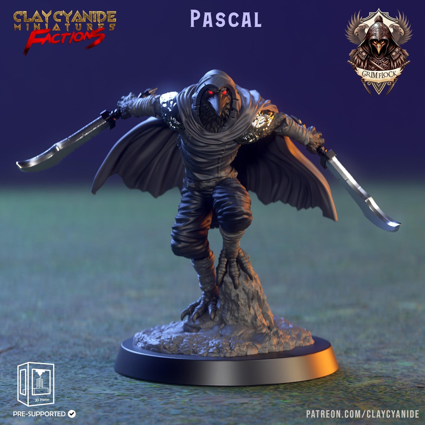 3D Printed Clay Cyanide Grim Flock Factions Tribes Ragnarok D&D - 3D Printing Boss 