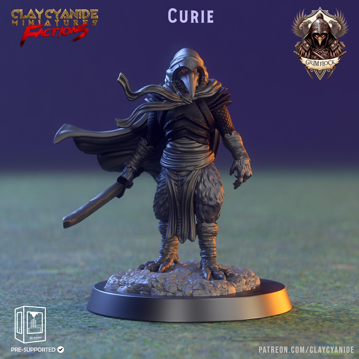 3D Printed Clay Cyanide Grim Flock Factions Tribes Ragnarok D&D - 3D Printing Boss 