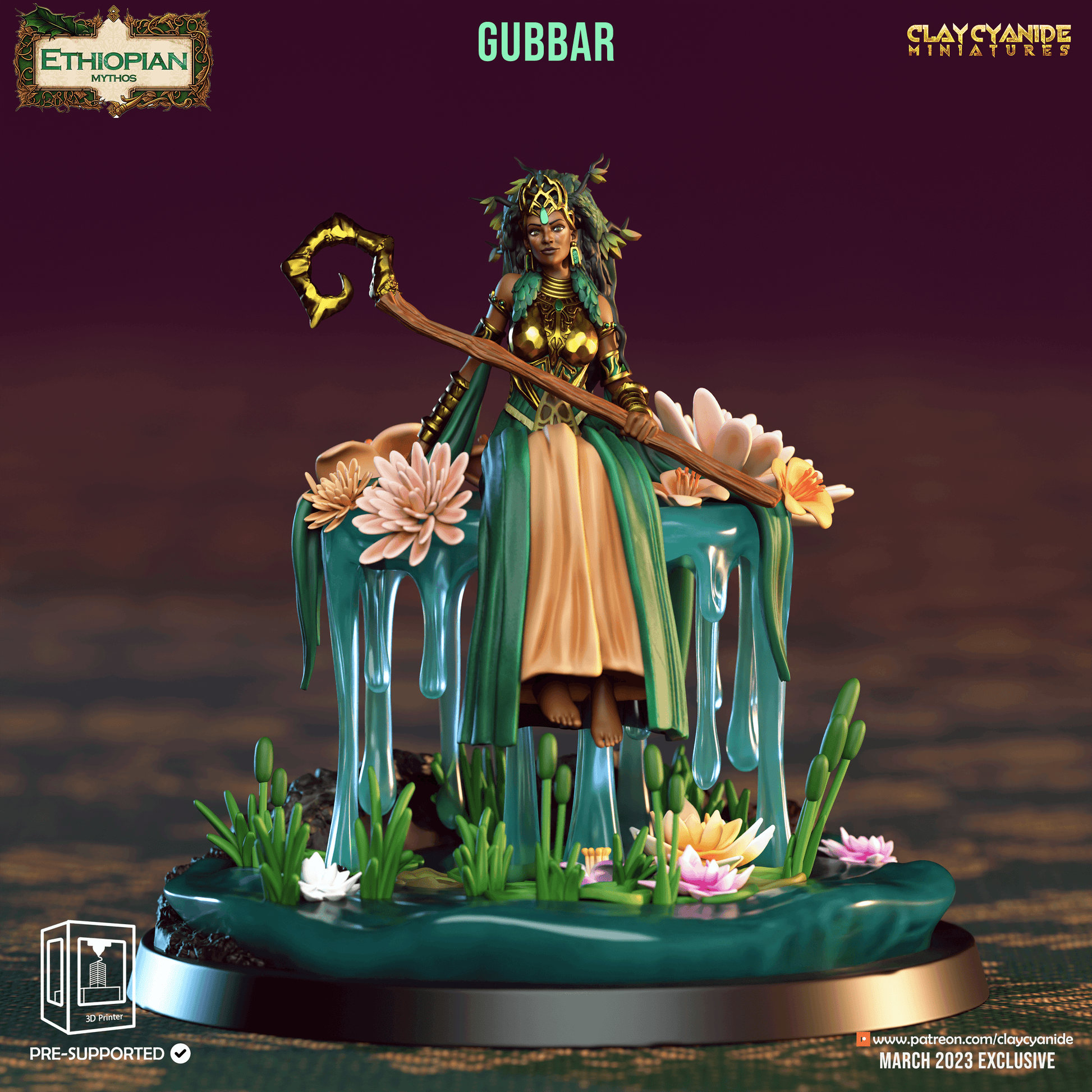 3D Printed Clay Cyanide Gubbar Ethiopian Mythos 28 32 mm D&D - 3D Printing Boss 
