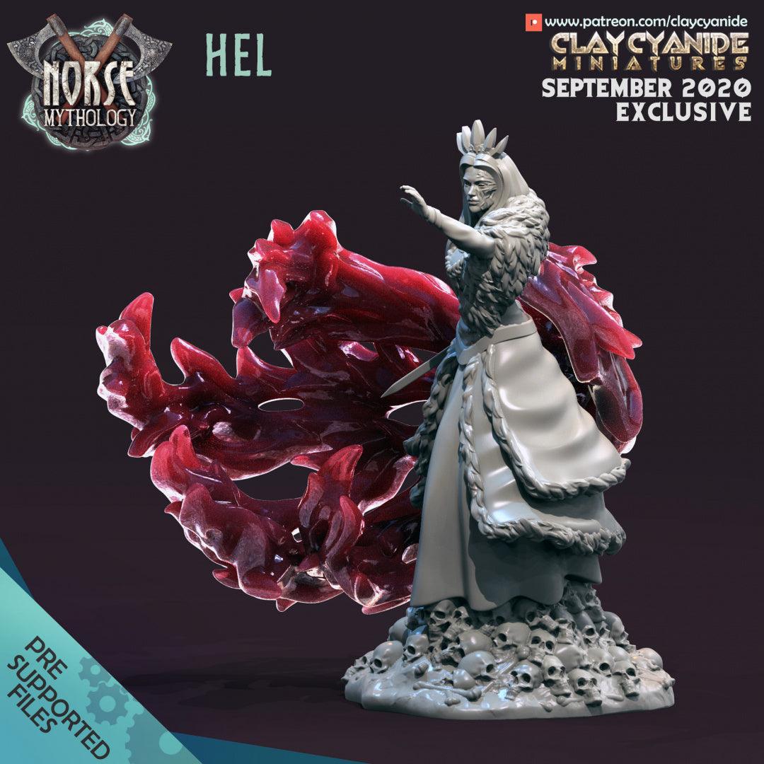 3D Printed Clay Cyanide Hel Norse Mythology 28 32 mm D&D - 3D Printing Boss 
