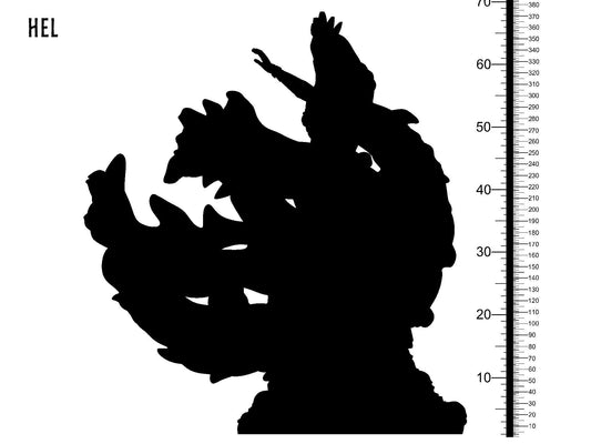 3D Printed Clay Cyanide Hel Norse Mythology 28 32 mm D&D - 3D Printing Boss 