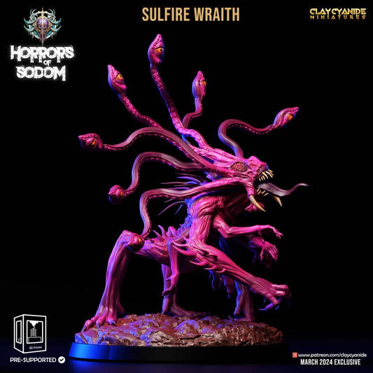3D Printed Clay Cyanide Horrors of Sodom - Sulfire Wraith 28mm 32mm D&D - 3D Printing Boss 