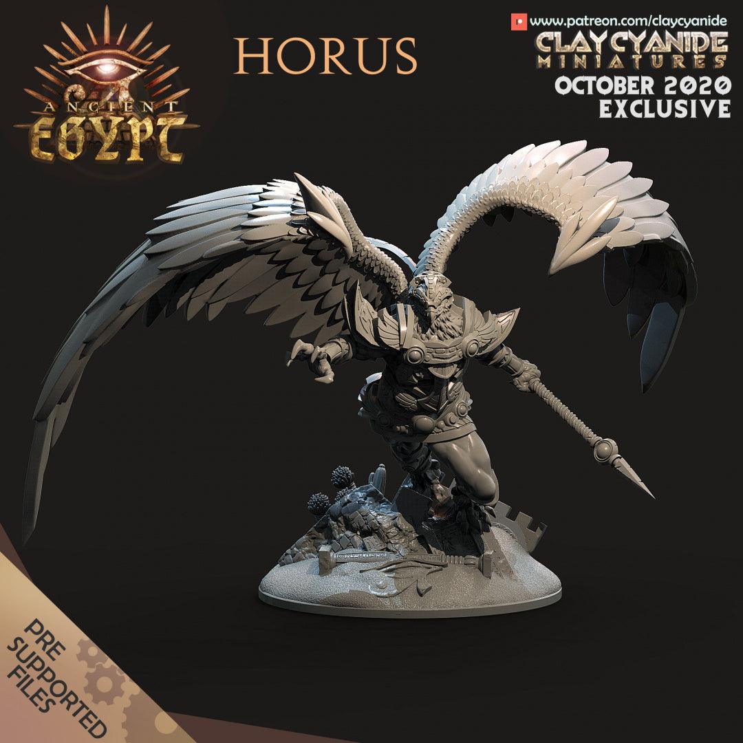 3D Printed Clay Cyanide Horus Egyptian Mythology 28 32 mm D&D - 3D Printing Boss 