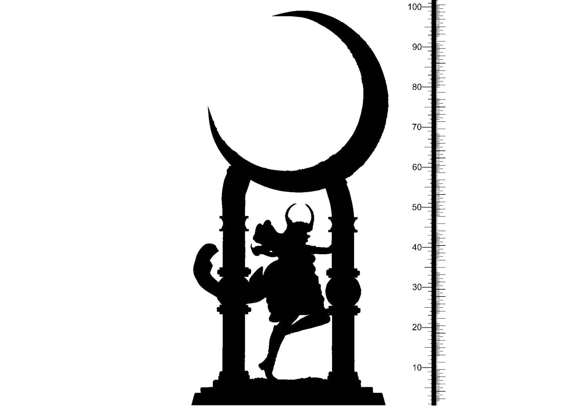 3D Printed Clay Cyanide Ilargi Euskal Mythology 28 32 mm D&D - 3D Printing Boss 