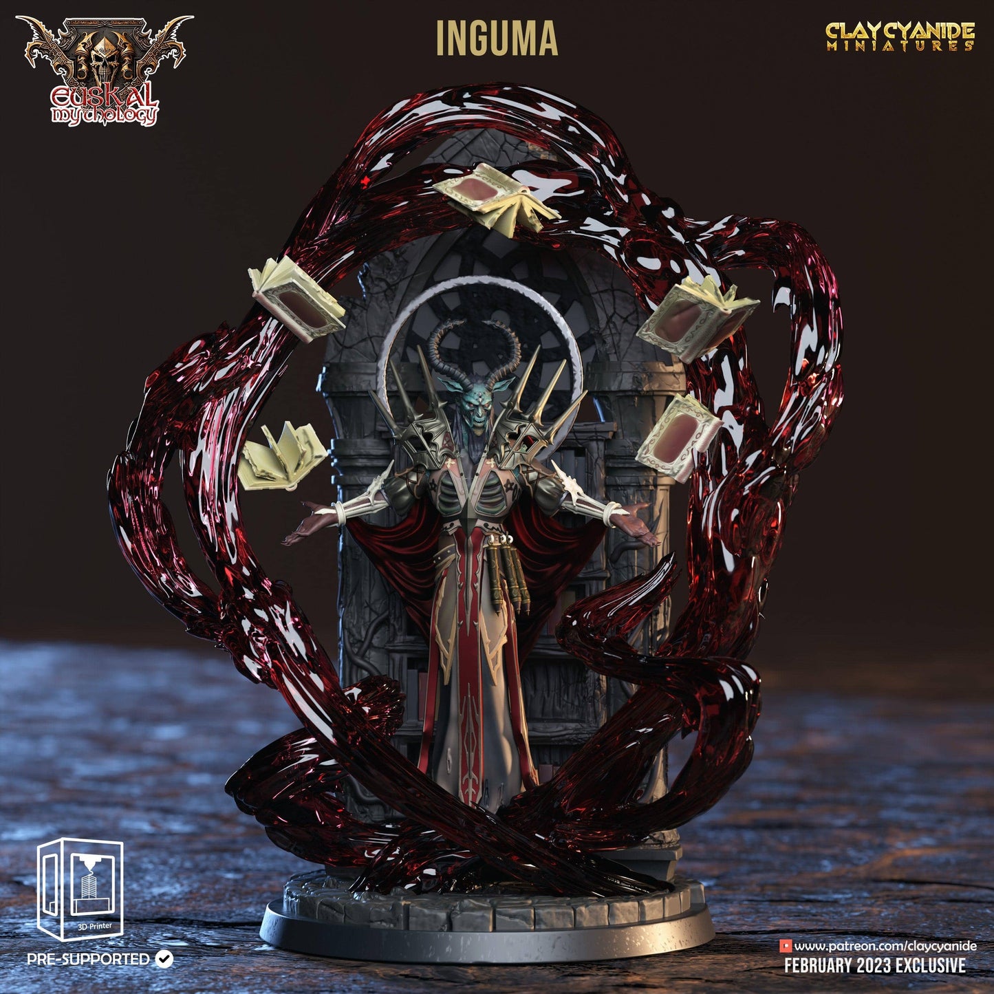 3D Printed Clay Cyanide Inguma Euskal Mythology 28 32 mm D&D - 3D Printing Boss 