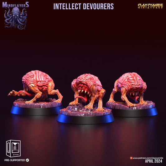3D Printed Clay Cyanide Intellect Devourers 28 32 mm D&D - 3D Printing Boss 