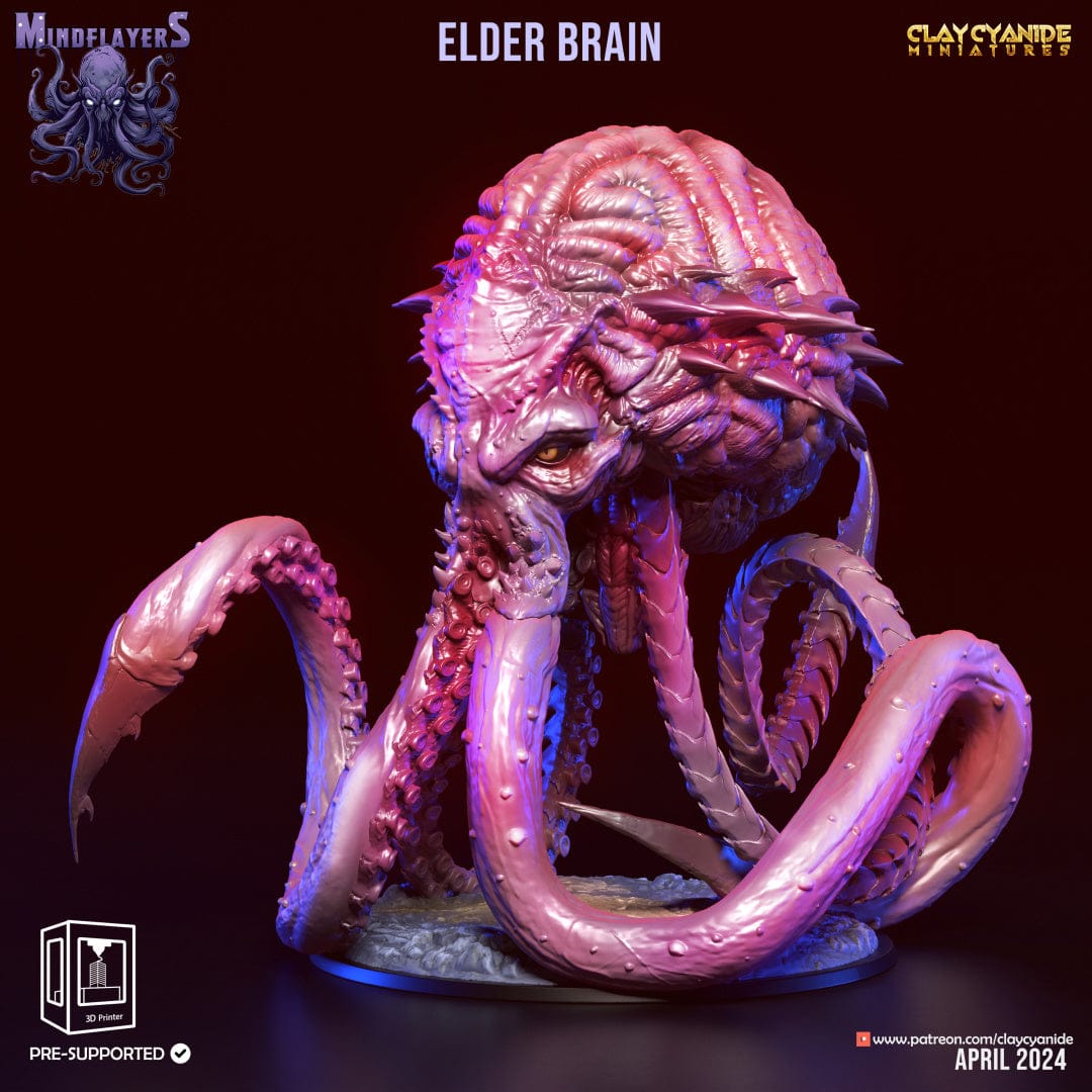 3D Printed Clay Cyanide Intellect Devourers Mind Flayers Faction 28 32 mm D&D - 3D Printing Boss 