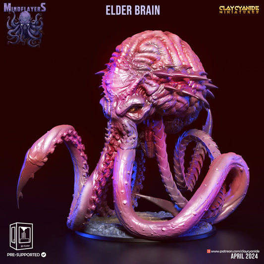3D Printed Clay Cyanide Intellect Devourers Mind Flayers Faction 28 32 mm D&D - 3D Printing Boss 