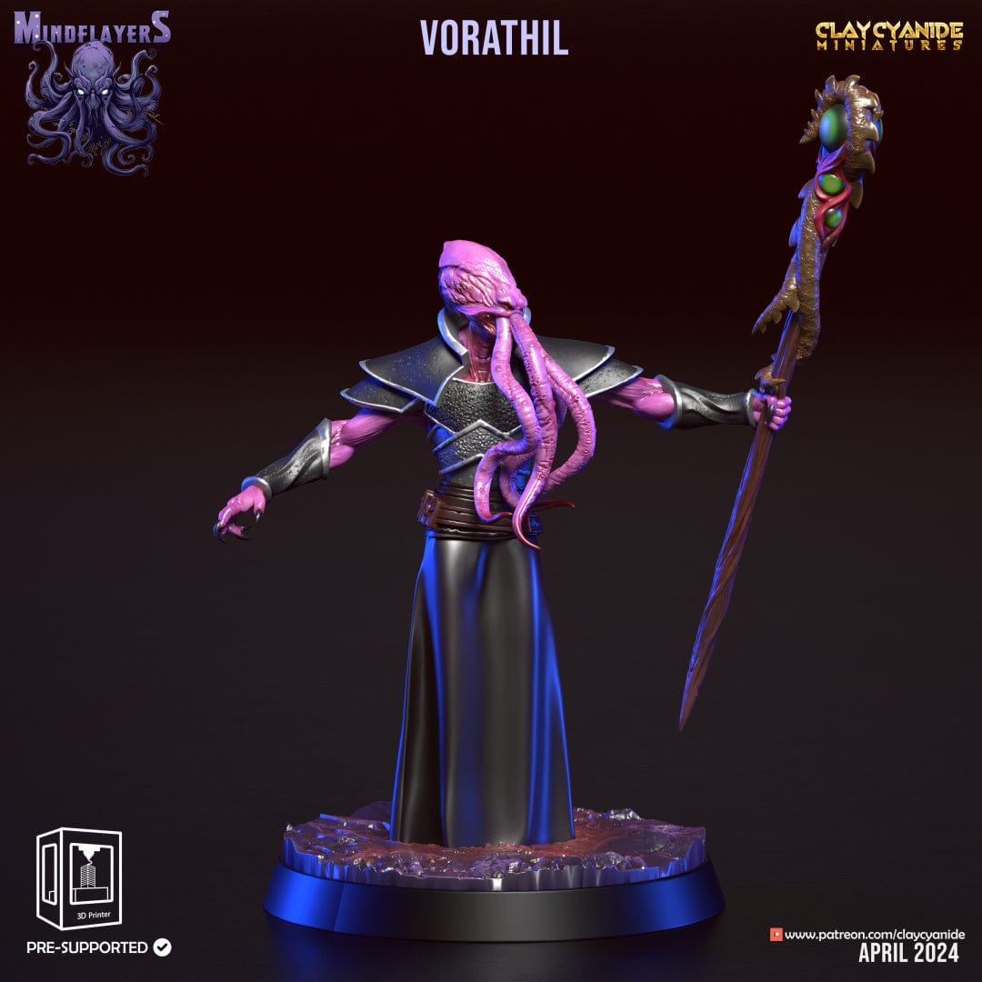 3D Printed Clay Cyanide Intellect Devourers Mind Flayers Faction 28 32 mm D&D - 3D Printing Boss 