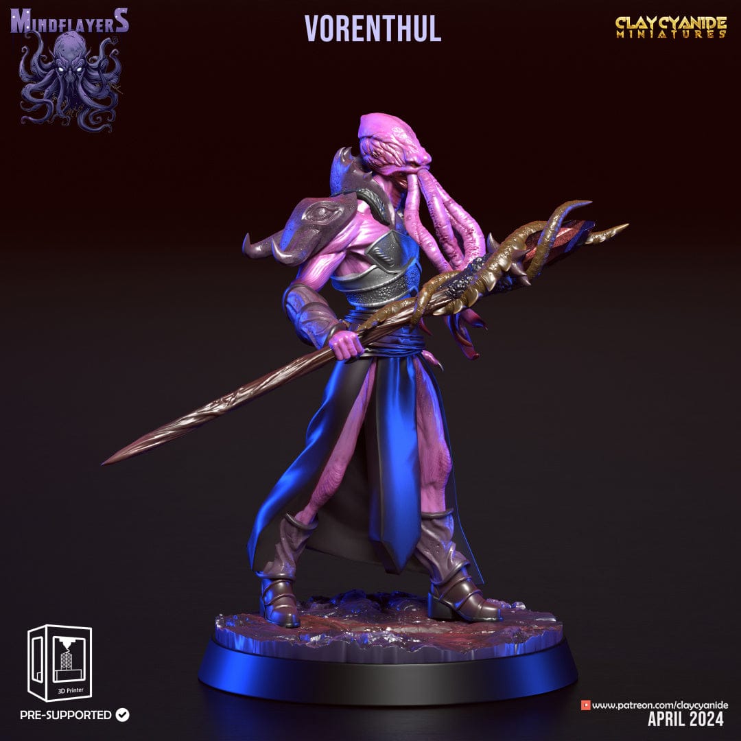 3D Printed Clay Cyanide Intellect Devourers Mind Flayers Faction 28 32 mm D&D - 3D Printing Boss 