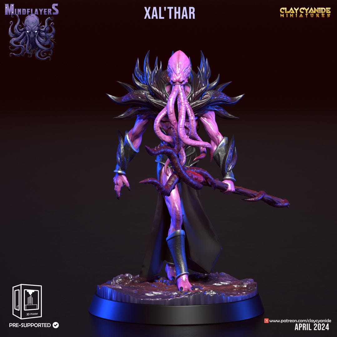3D Printed Clay Cyanide Intellect Devourers Mind Flayers Faction 28 32 mm D&D - 3D Printing Boss 
