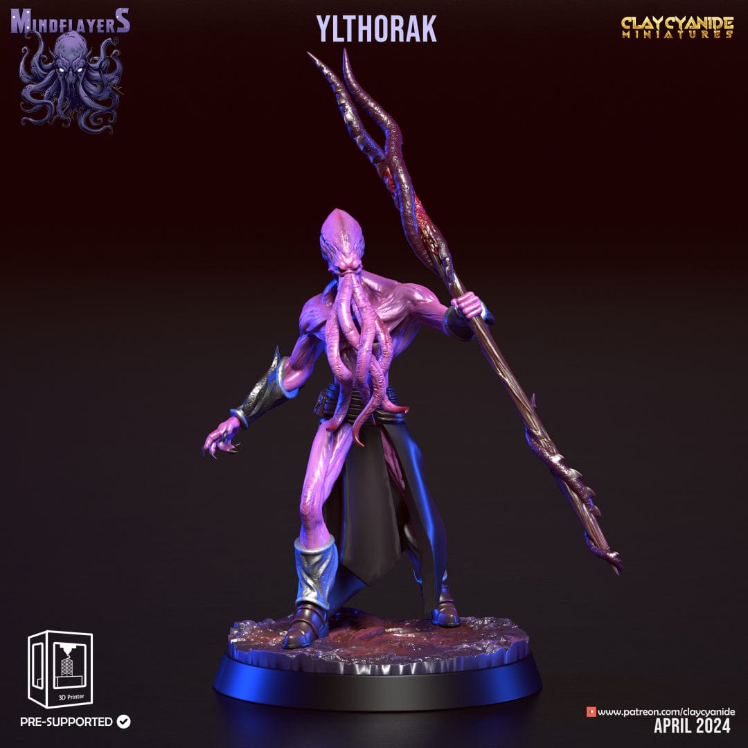 3D Printed Clay Cyanide Intellect Devourers Mind Flayers Faction 28 32 mm D&D - 3D Printing Boss 