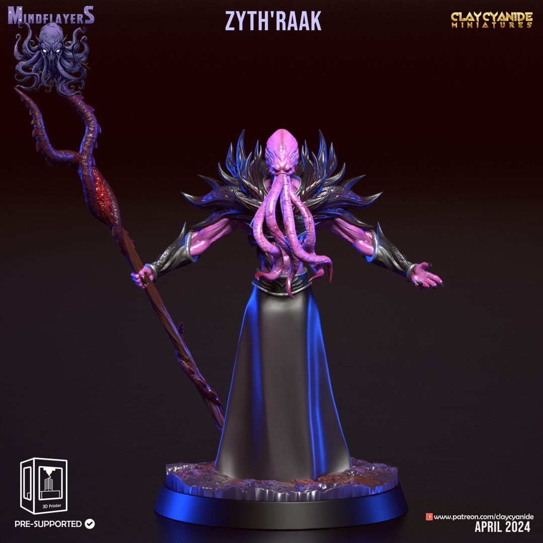3D Printed Clay Cyanide Intellect Devourers Mind Flayers Faction 28 32 mm D&D - 3D Printing Boss 