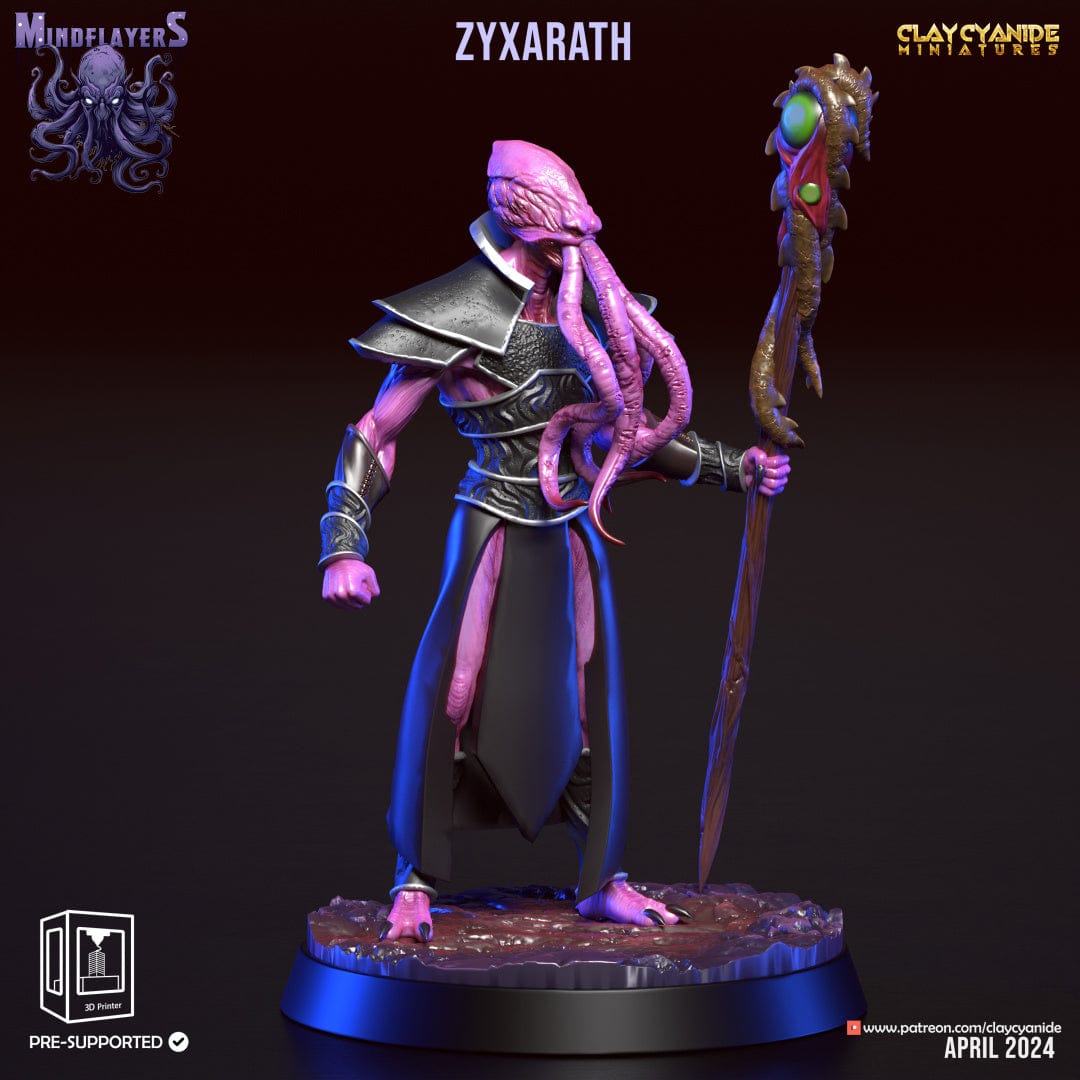 3D Printed Clay Cyanide Intellect Devourers Mind Flayers Faction 28 32 mm D&D - 3D Printing Boss 