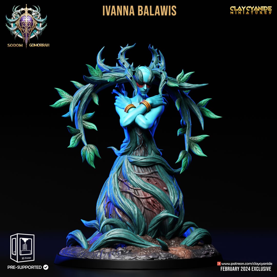 3D Printed Clay Cyanide Ivanna Balawis Abominations of Gomorrah 28 32 mm D&D - 3D Printing Boss 