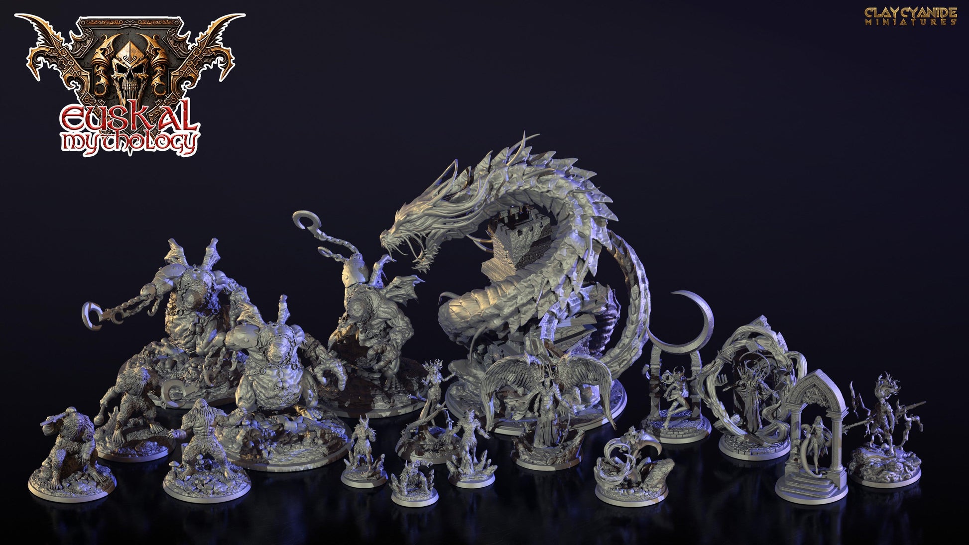 3D Printed Clay Cyanide Javier Gaueko Euskal Mythology 28 32 mm D&D - 3D Printing Boss 