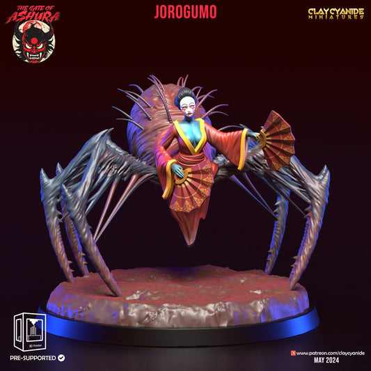 3D Printed Clay Cyanide Jorogumo The Gate of Ashura 28 32 mm D&D - 3D Printing Boss 