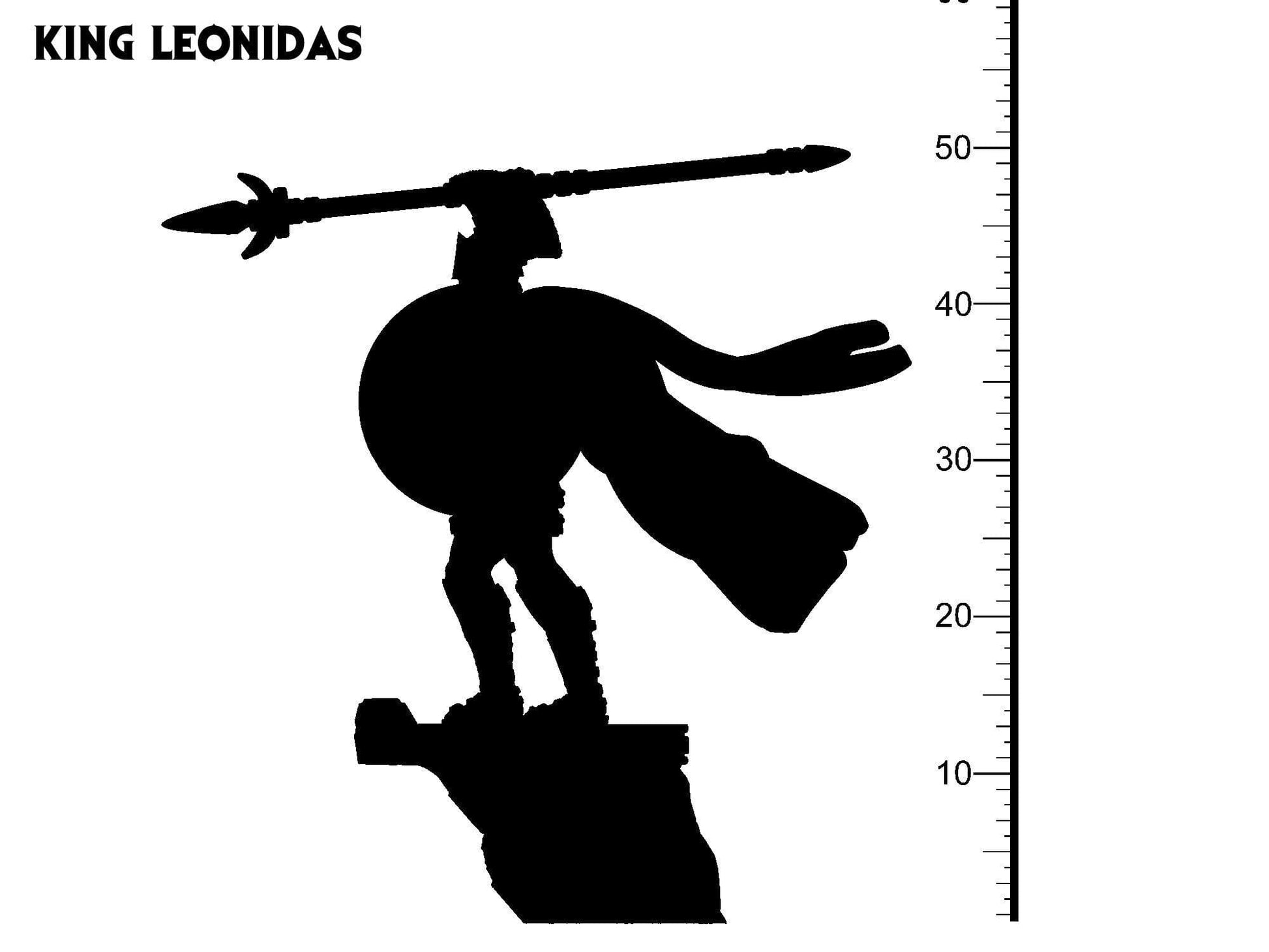 3D Printed Clay Cyanide King Leonidas Greek Mythology Part 2 28 32 mm D&D - 3D Printing Boss 