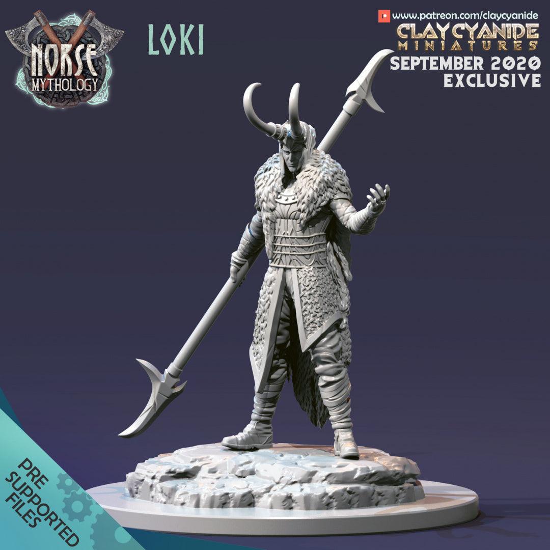 3D Printed Clay Cyanide Loki Norse Mythology 28 32 mm D&D - 3D Printing Boss 