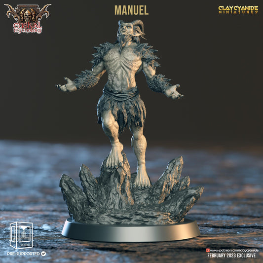 3D Printed Clay Cyanide Manuel Gaueko Euskal Mythology 28 32 mm D&D - 3D Printing Boss 