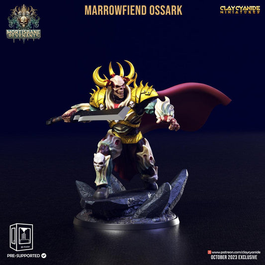 3D Printed Clay Cyanide Marrowfiend Ossark Mortisbane Revenants 28 32 mm D&D - 3D Printing Boss 