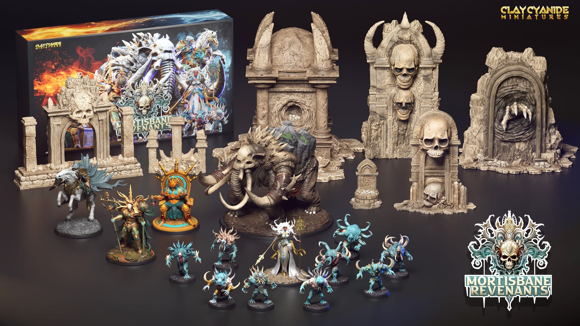 3D Printed Clay Cyanide Mortisbane Revenants - Arch Kavalos 28mm 32mm D&D - 3D Printing Boss 