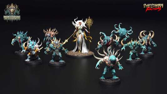 3D Printed Clay Cyanide Mortisbane Revenants - Moonmorphs Faction 28mm 32mm D&D - 3D Printing Boss 