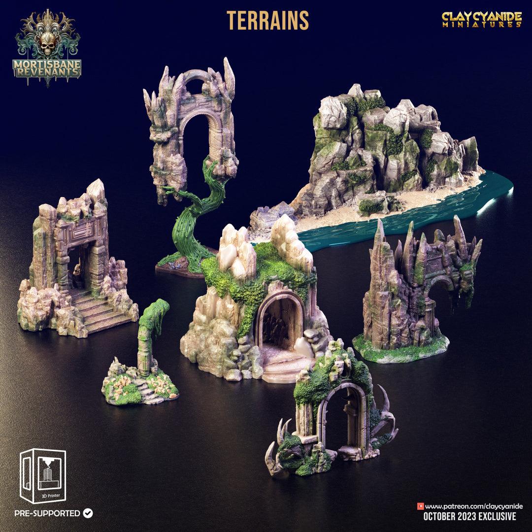 3D Printed Clay Cyanide Mortisbane Terrains Mortisbane Revenants 28 32 mm D&D - 3D Printing Boss 