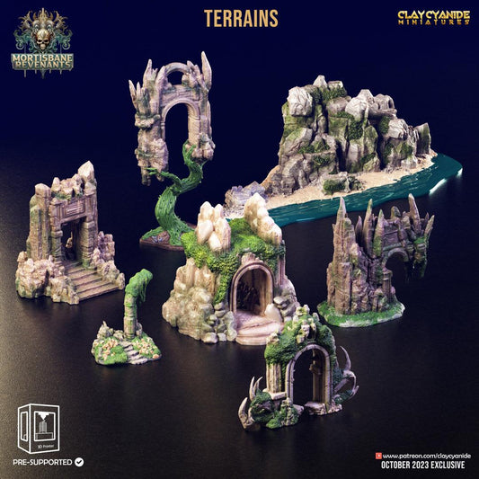 3D Printed Clay Cyanide Mortisbane Terrains Mortisbane Revenants 28 32 mm D&D - 3D Printing Boss 