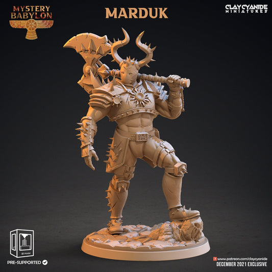 3D Printed Clay Cyanide Mystery Babylon - Marduk 28mm 32mm D&D - 3D Printing Boss 